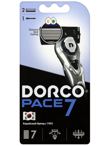 Dorco PACE 7 (Станок+ 2 кассеты) с 7 лезвиями