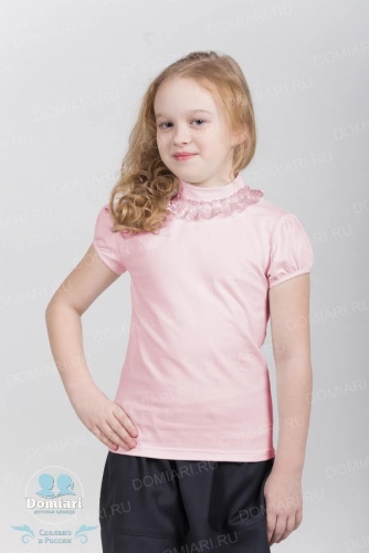 блузка школьная  21313 розовый