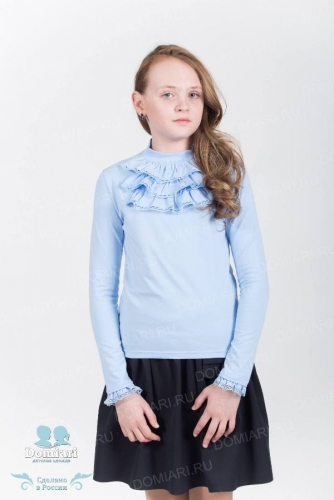 блузка школьная  4913 голубой