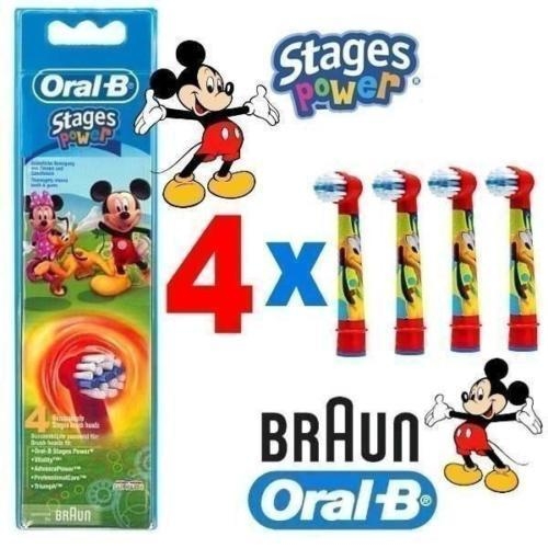 Насадка для электрической зубной щетки Oral-B BRAUN Kids Stages, 4 шт. в розничной упаковке