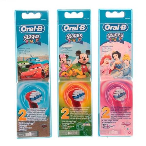 Насадка для электрической зубной щетки Oral-B BRAUN Kids Stages, 2 шт. в розничной упаковке