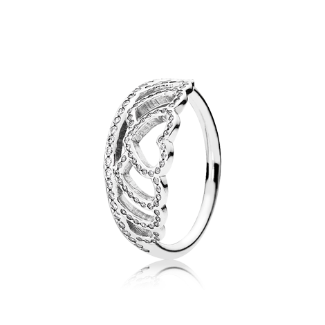 Кольцо Тиара из Сердец f064