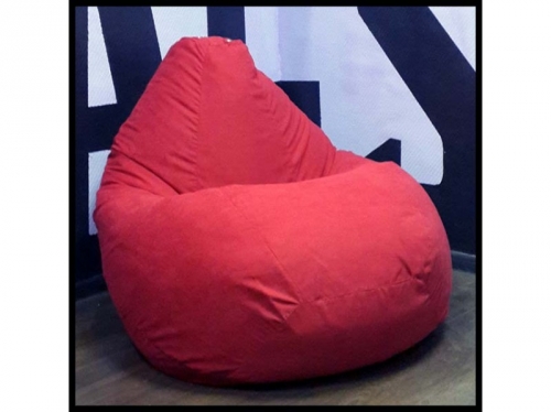 Кресло мешок Аполлена (Красный микрковельвет) XL 125x85