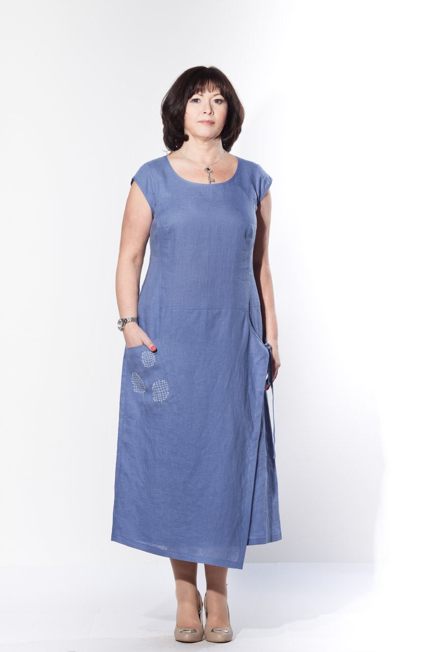 Фасон летнего платья для полных женщин за 50 лет