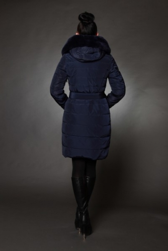 Женская куртка зимняя 1720 цвет темно-синий