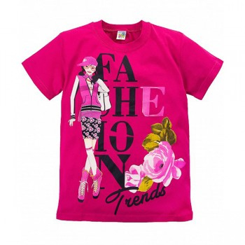 футболка для девочки в розовых тонах