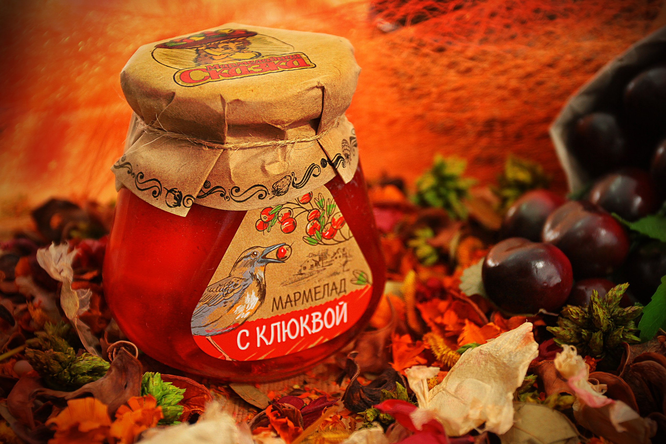 ХИТ! Мармелад в банке с клюквой, 300гр.