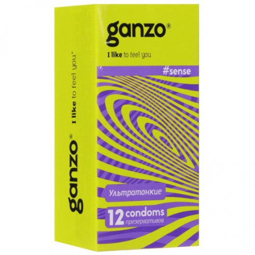 Ganzo  презервативы  Ультра тонкие  Sense  12 шт.