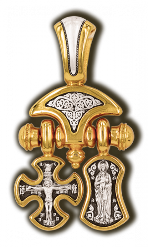 Подвеска: Распятие. Хризма. Православный крест. Валаамская икона Божией Матери. Ангел-Хранитель. Образок.