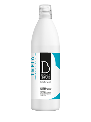 Tefia Beauty Shape Treatment Шампунь для волос жирных у корней и сухих по длине 1000 мл. / 250 мл.