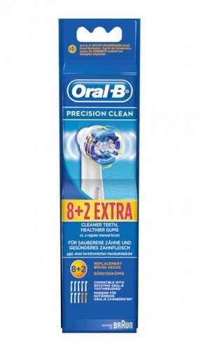 Насадка для электрической зубной щетки Oral-B BRAUN Precision Clean, 10 шт. в розничной упаковке