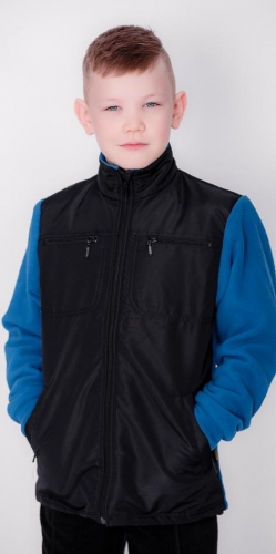 Куртка для мальчика ПА Ф163 мор.волна/черный