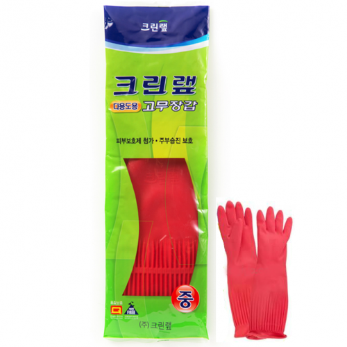 Clean wrap Уплотненные перчатки из натурального латекса (опудренные) красные , 1 пара