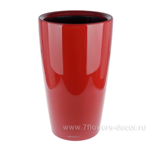 Кашпо (пластик) Lechuza Rondo Complete (scarlet red), D32xH56см