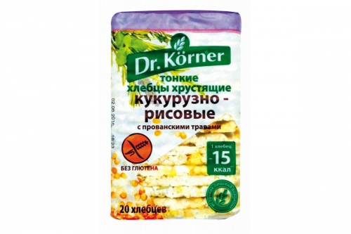 Хлебцы Dr.Korner Кукурузно-рисовые прованские травы 100г
